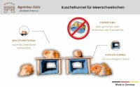 Kuscheltunnel für Meerschweinchen mit Tunnel-Gestell